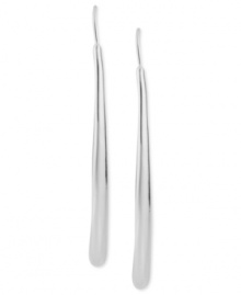 Go to great lengths with this pair of pull-thru earrings from Robert Lee Morris. Crafted from silver-tone mixed metal, the earrings have a teardrop shape for an elegant touch. Approximate length: 2-1/4 inches.