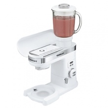 This versatile, full-size blender fits right atop of your Cuisinart stand mixer to create fruit smoothies, frozen drinks and creamy milkshakes. With 12 speeds, you can also whip up chunky guacamole, chop ice, purée soups, make bread crumbs and mix batter for silky crepes. Manufacturer's limited 3-year warranty.