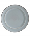 Handsome and understated, Sienna dinner plates from Denby feature a glazed interior and wide rim with mocha trim for smart-casual style with every meal.