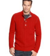 Perfect for the transition to cold-weather wear, this sweater from Tommy Bahama has plenty of sharp style.