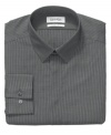 A micro check adds much-needed texture to your basic suit. Update your look with this dress shirt from Calvin Klein.