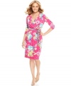 This floral wrap dress is so easy to wear, from Charter Club! Pair it with patent pumps to make it office-ready.