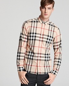 Burberry Brit Niall Pocket Check Woven Sport Shirt