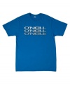 With cool logo repetition, this O'Neill T shirt is once, twice, three times a perfect choice for your casual wardrobe.