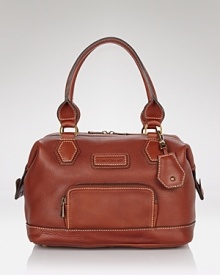 Let Longchamp's classically styled leather satchel lend your look timeless appeal. In a rich cognac leather, this bag makes a chic partner for equestrian boots and chunky knits.