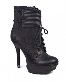 Be a vixen in these saucily chic Sam Edelman platform booties. A ribbed, buckled strap up top sets this pair apart.