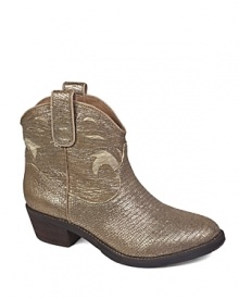 Go Western by way of Vegas in these metallic cowgirl booties by Sam Edelman.