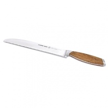 German stainless steel harmonizes with Asian teak wood on this superior set of knives from Schmidt Brothers for an aesthetically pleasing and exceptionally precise collection.