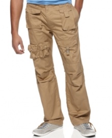 Take a break from the blues with these easy-wear cargo pants from Sean John.