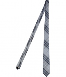 Finish sharply tailored looks on an iconic note with Burberry Londons characteristic check tie - Allover check - Team with crisp white shirts and modern-cut suits