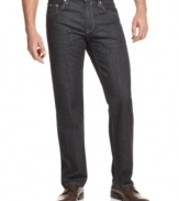 In a dynamic dark wash, these jeans from Hugo Boss can go from a casual office look to after-hours in no time flat.