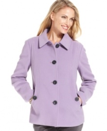 Cozy into JM Collection's pea coat-inspired must-have.