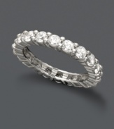 Good style is eternal. This sparkling band by B. Brilliant features a seamless row of round-cut cubic zirconias (4-1/3 ct. t.w.) set in sterling silver. Size 6, 7, or 8.