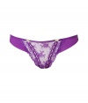 Stylish brief in fine polyamide synthetic blend - An elegant and sexy purple panty from supermodel designer Elle Macpherson - Soft stretch material feels great against the skin - Luxe lace look, satin ribbon V detail, tiny bows - Classic bikini cut offers modest coverage - Wear beneath just about anything