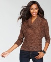 Unique marled knit distinguishes this INC sweater from the rest. Keep the cozy look going with corduroys, jeans or a long skirt.