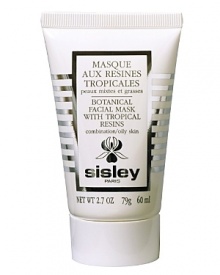 Skin that feels clear and purified, free of the imperfections that dull the radiance of the complexion. A purifying, clarifying mask which visibly improves the appearance of oily and problem skin. Incorporating the purifying, clarifying and astringent properties of Myrrh, Incense and Benzoin, Facial Mask with Tropical Resins addresses the problems of oily, problem skin. Combined with the other products of the Tropical Resins range and in conjunction with good skincare habits, it helps to:- Reduce shine - Tackle excess sebum  - Minimize the appearance of blemishes and blackheads - Visibly tighten skin pores