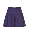 A flirty alternative to shorts, this versatile linen-blend skirt from Marc by Marc Jacobs adds a stylish kick to your warm weather basics - Fitted at hips, ruffle tier with pleating, concealed back zip closure, mini length - Wear with a tee and flats or with a blouse and heels for workweek chic