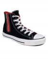 These Chuck Taylor's All-Star high tops by Concverse are an American classic with a zip-up twist.