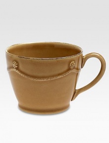 A beautiful stoneware mug is crafted in Portugal with elegant curves to bring rustic detail and irresistibly romantic European charm to a dinner or party. From the Berry & Thread CollectionCeramic stoneware7 diam.Dishwasher- & microwave-safeImported