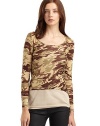 THE LOOKScoop necklinePullover styleLong sleeves Camoflage printAsymmetrical hemTHE FITAbout 27 from shoulder to longest point of hemTHE MATERIALRayonCARE & ORIGINDry cleanMade in USA