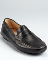 Crafted in soft leather, this handsome loafer completes your total dress look with subtlety and style.