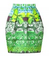 Inject bold style to your day-to-night look with this luxe printed silk tulip skirt from London It designer Mary Katrantzou - Fitted waistband, pleating detail, off-seam pockets, tulip silhouette, all-over graphic print, concealed back zip closure - Wear with a billowy blouse, a bold shoulder blazer, and platform heels