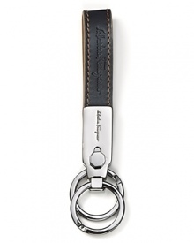 This logo double-ring key fob organizes your keys with stylish ease.