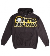 Scope out your style. This hoodie from Metal Mulisha keeps you on the forefront of casual fashion.