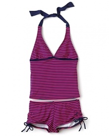 Splendid Girls' Swim Malibu Stripe Tankini & Boy Short - Sizes 7-14