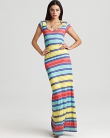 Splendid Dress - Beach Towel Stripe Maxi Dress