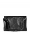 Contemporary and ultra unique, Maison Martin Margielas black fold-over wallet is a cool modern choice for stashing away your essentials - Coin purse, credit card slots, bill fold - Its intelligent design will make you want to leave your handbag at home