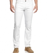 White out. Get a clean slate of cool with this pair of white denim from Guess.