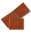 Infused with classic style, this leather wallet with crest detail from Tommy Hilfiger upgrades your card carrier.