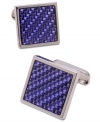 Make a lasting impression with these elegant polished rhodium square cufflinks by Donald J. Trump.