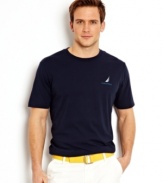 A classic t-shirt from Nautica get a graphic upgrade for some warm-weather style that suits you.