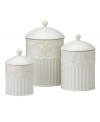 A beautiful complement to the Butler's Pantry collection from Lenox, or any kitchen, this handy set of three canisters keeps all your essentials in stock with grand style. Qualifies for Rebate