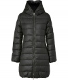 An ultra-stylish alternative to the classic duffle coat, this wool-and-cashmere-blend down coat from Duvetica features a feminine slim fit and unparalleled warmth - Hooded, two-way zip closure, long sleeves, zip pockets, quilted, tapered hem, slim fit - Wear with a cashmere pullover, skinny jeans, and shearling-lined boots