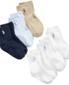 His feet will stay comfy and warm in these stylish socks from Ralph Lauren.