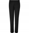 Sleek and sophisticated, Ralph Laurens stretch wool trousers are a chic staple guaranteed for four-season sophistication - Back slit pocket, hidden hook closure - Slim leg, tailored fit - Team with practically anything for a flawless streamlined finish