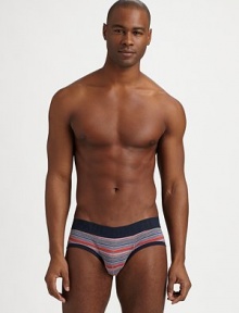 Cotton brief with signature stripe detail and a hint of stretch for added comfort and support.Logo waistband94% cotton/6% elastaneMachine washImported