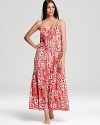 Take the maxi dress trend to bed in Midnight by Carole Hochman's long, printed nightgown.