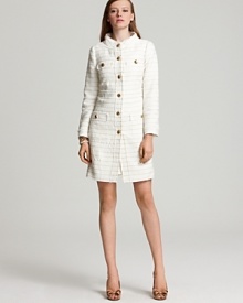 Throw this luxe Lilly Pulitzer lightweight coat over a frilly frock or chic workweek separates for instant polish.