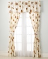 Life's a beach with the Kemp's Bay window valance from Tommy Bahama offering a calming coastal look that will brighten up any bedroom. An ornate seashell pattern sits upon a ground of a tonal sea creature design all in soothing ivory and tan hues.