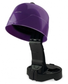 Salon-quality tools for your home! Featuring ionic technology, a balanced airflow design and multiple heat and speed settings, this hair dryer from Laila Ali promotes healthier, shiner hair. Cool air options helps set your chosen style and the large round hood accommodates jumbo rollers.