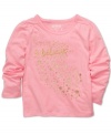 Colorful graphics on the front of these Osh Kosh tops will make her smile sweetly.