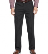 Versatile flat-front dress pants from Haggar are an essential work-week staple