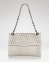 Gleaming studs pour over quilted leather on this edgy chain strap shoulder bag from Rebecca Minkoff.