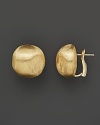 Bold, textured 18K yellow gold studs from the Marco Bicego Africa Collection.