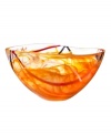 With a fiery orange haze and hand-applied bands of eye-catching color, each Contrast bowl from Kosta Boda is completely unique. A simple shape showcases each stroke and swirl with bold artistry.