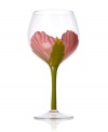 Bring out the full bouquet in any wine with this set of creatively hand-painted Hibiscus wine glasses. With verdant green stems and rosy pink blooms to complement Hibiscus dinnerware, also from Clay Art.